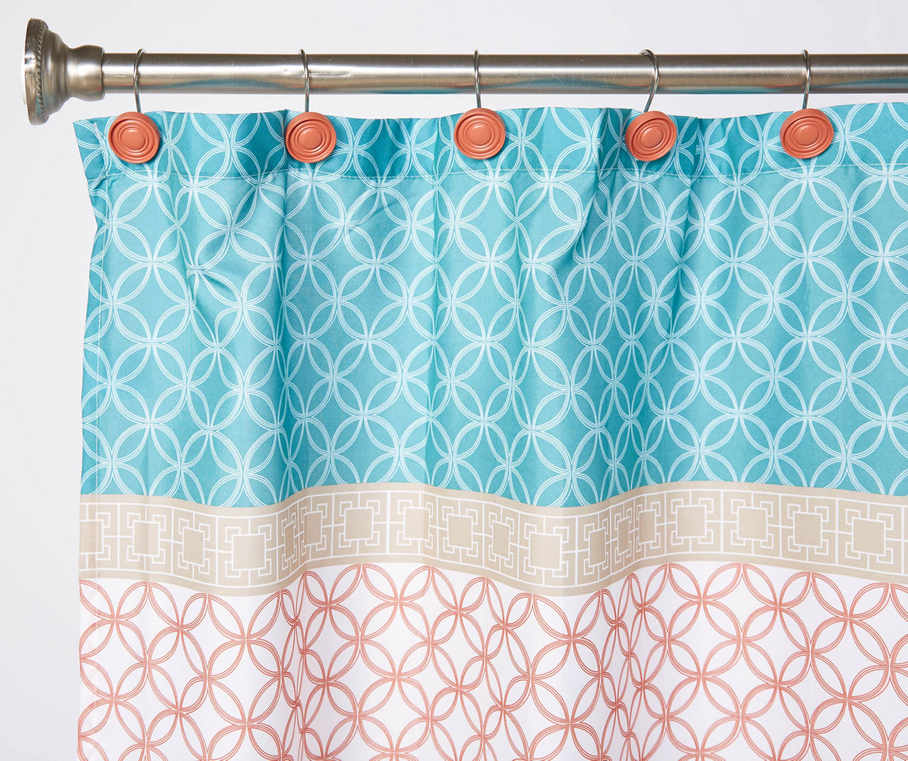 Living Colors Orange Medallion La Valletta Shower Curtain Set | Big Lots