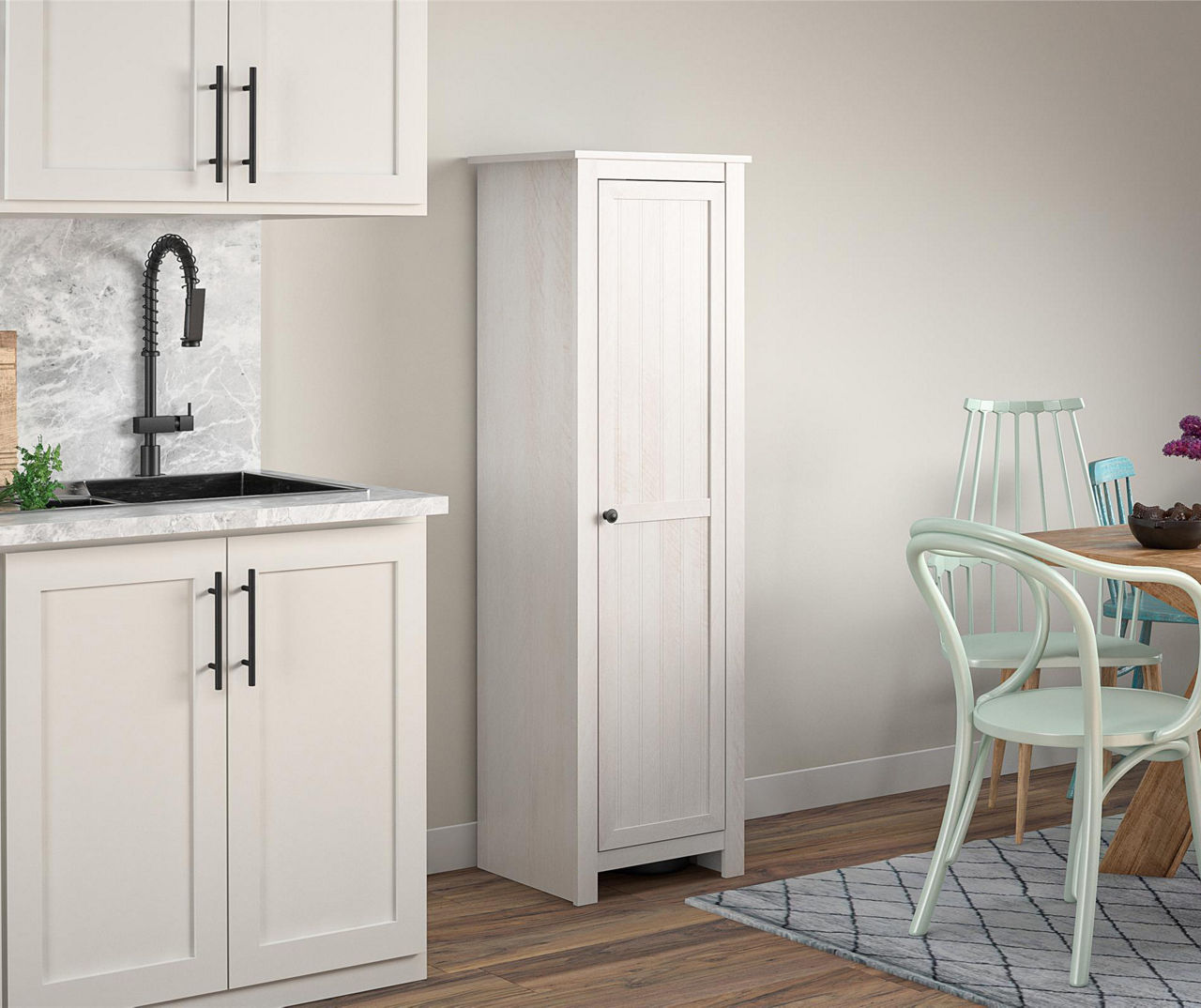 Single door online kitchen pantry cabinet