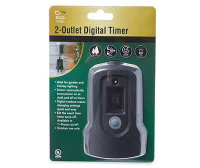 Outdoor 2-Outlet Digital Timer
