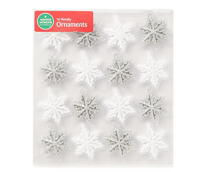 Winter Wonder Lane Silver & White Glitter Snowflake Mini Tree