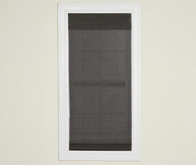 Gray Bamboo Cordless Shade Blind, (24" x 72")