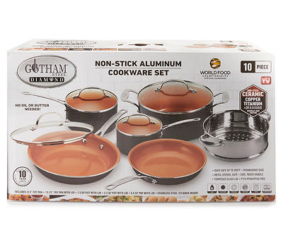 10-Piece Non-Stick Aluminum Cookware Set
