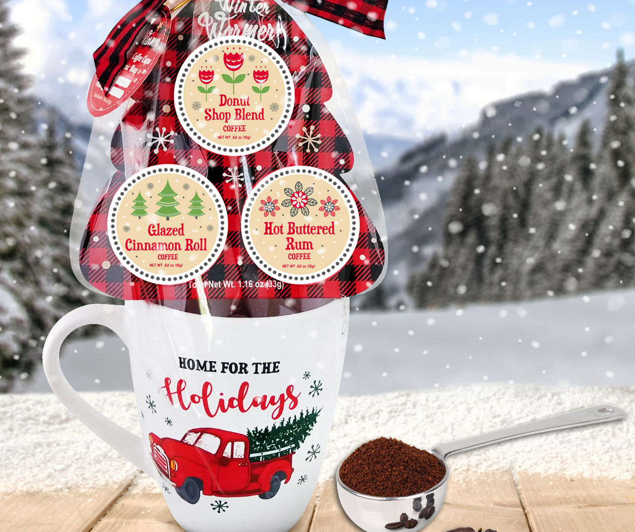 Happy Holidays Cocoa & Cake Appreciate Spooner Mug Gift Set