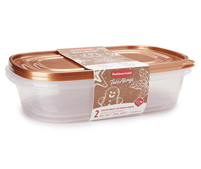 Bronze TakeAlongs Large Rectangle Containers, 2-Pack