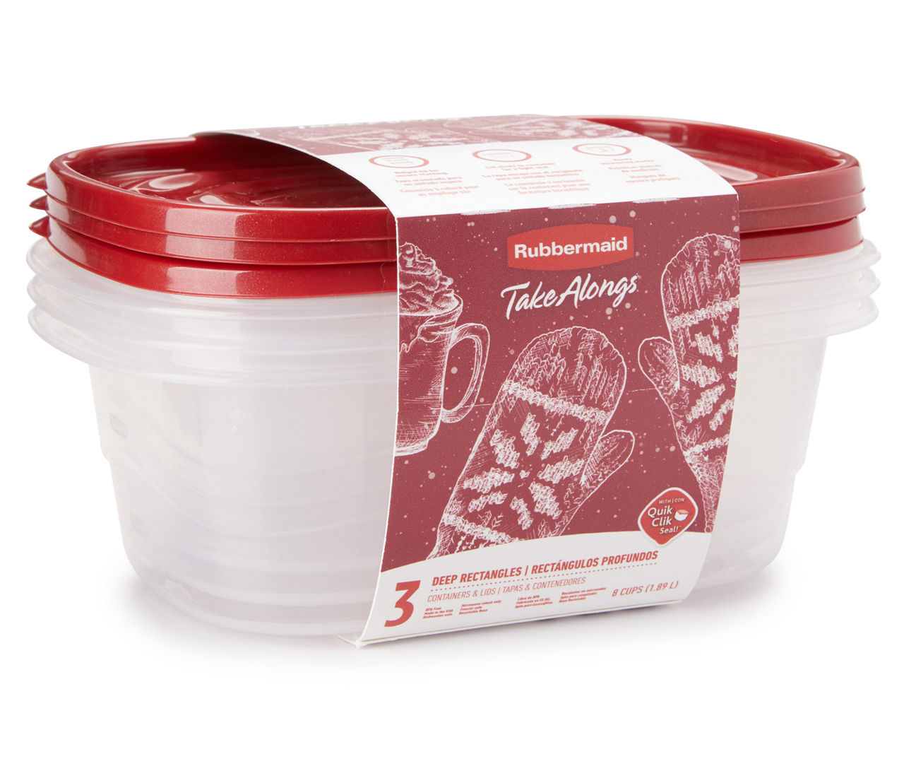  Rubbermaid TakeAlongs Deep Rectangular Food Storage