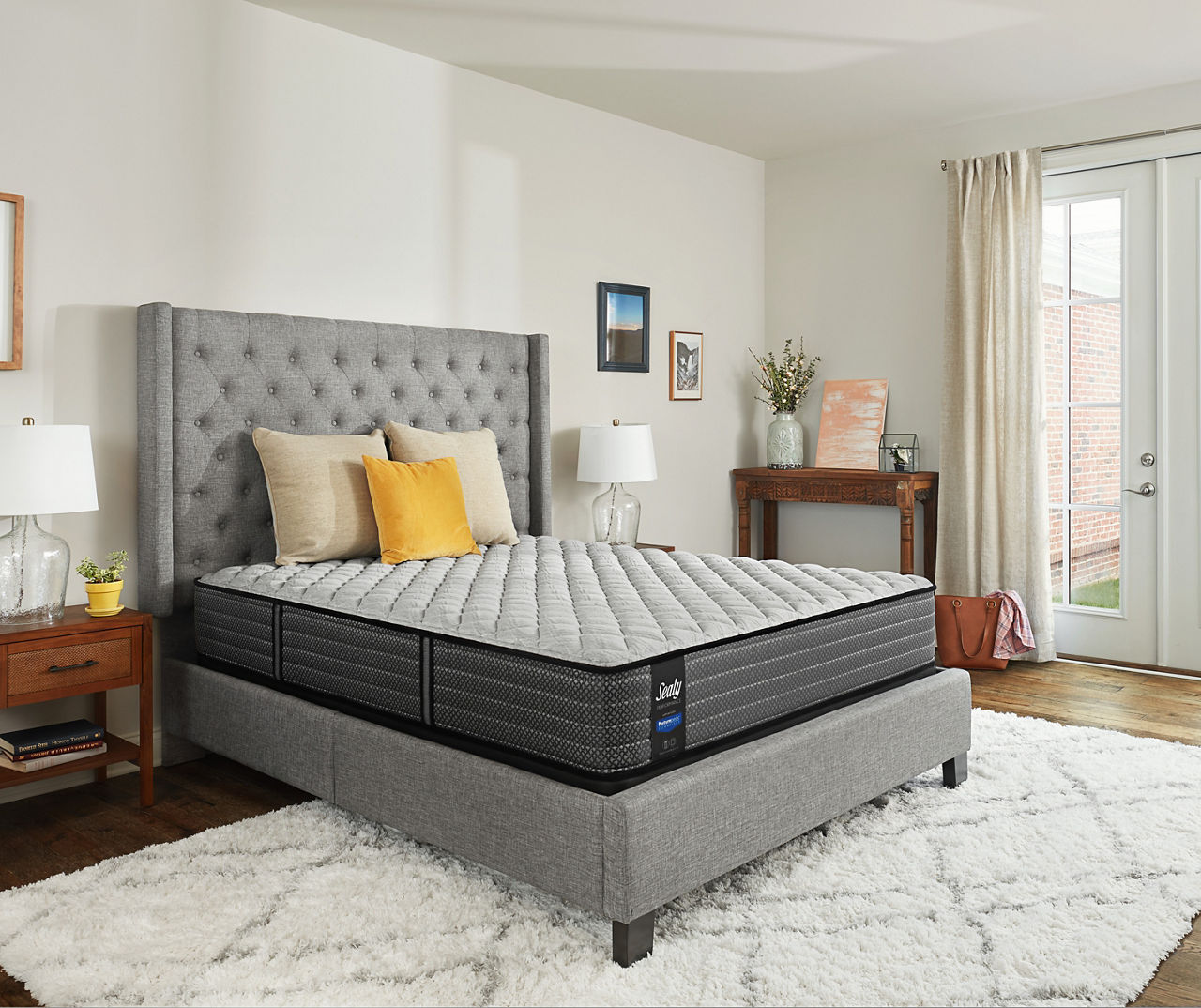 Sealy Firm Queen Mattress Box Spring Set Tight Top Diego Big Lots