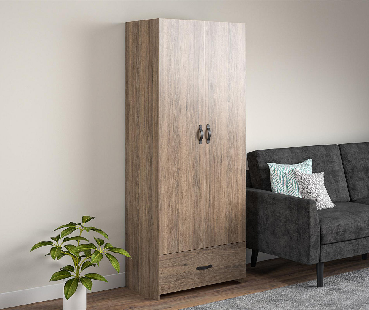 Ameriwood Salinas Rustic Oak Storage Cabinet