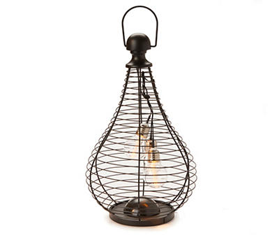 LED Metal Chicken Wire Edison Bulb Lantern, (15