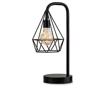 Black Wire Diamond LED Decorative Table Light