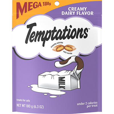 Temptations Creamy Dairy Flavor Cat Treats 6.3 oz. Pouch