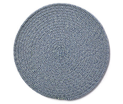 Navy & White Round Placemat
