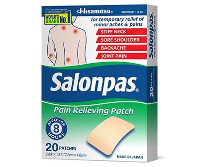 Pain Relieving Patch, 20-Pack