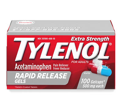 Extra Strength Rapid Release Gels with Acetaminophen, 100 ct