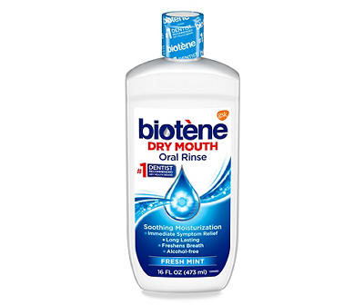 Biotene Oral Rinse Mouthwash for Dry Mouth, Fresh Mint - 16 fl oz