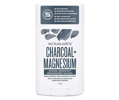 Schmidt's  Natural Deodorant Charcoal + Magnesium, 2.65 oz