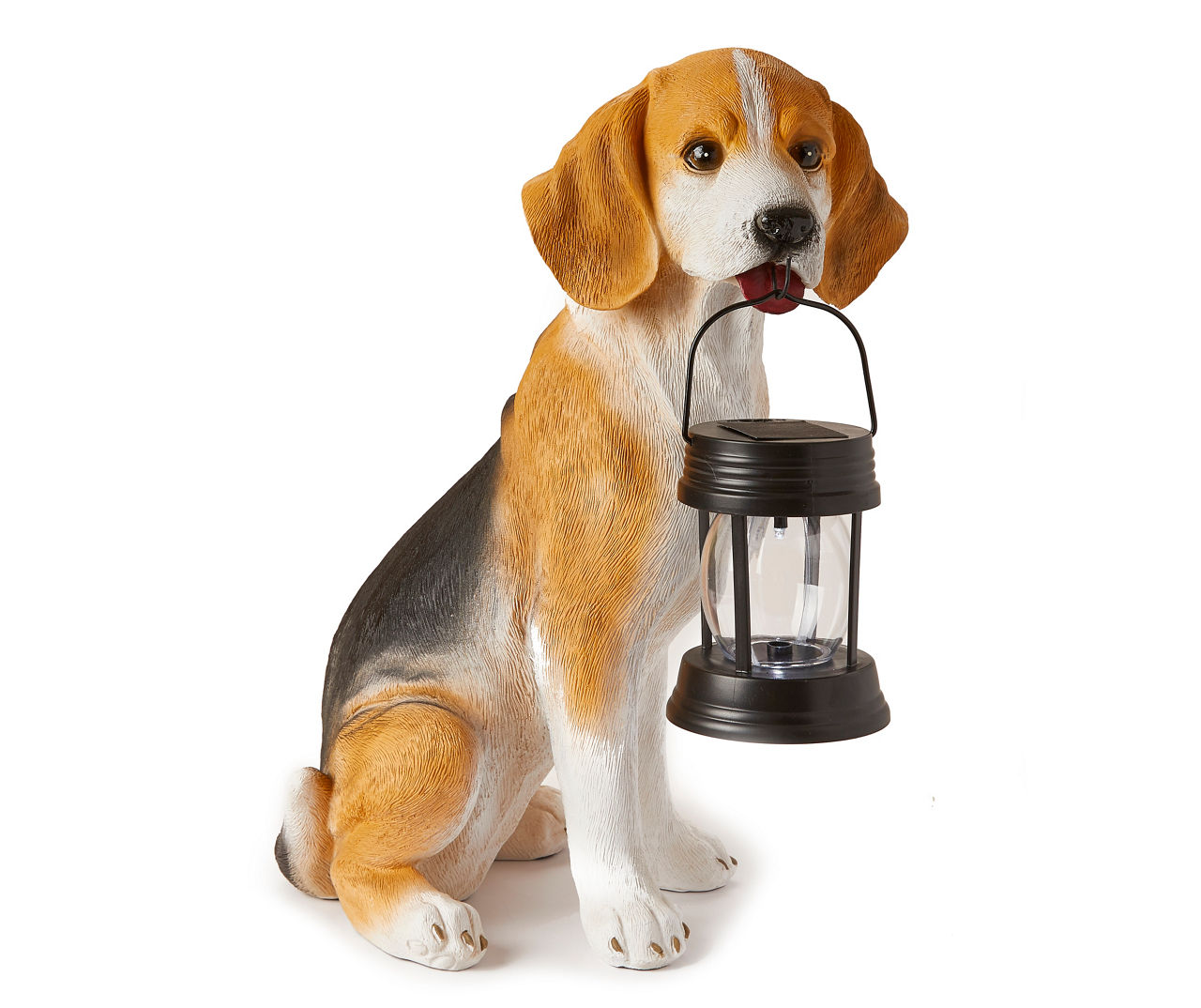Wilson & Fisher Sitting Dog LED Solar Statuary with Lantern, (7)