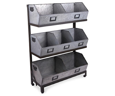 Stratford Galvanized Metal 3-Tier Storage Shelf