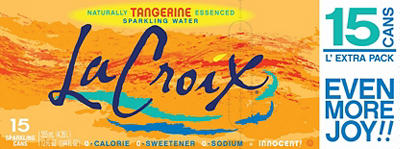 Tangerine Sparkling Water, 15-Pack