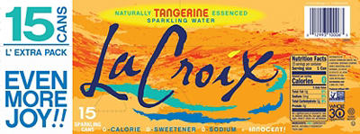 Tangerine Sparkling Water, 15-Pack