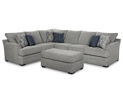 NAPLES GRAY RIGHT-ARM FACING SECTIONAL SOFA