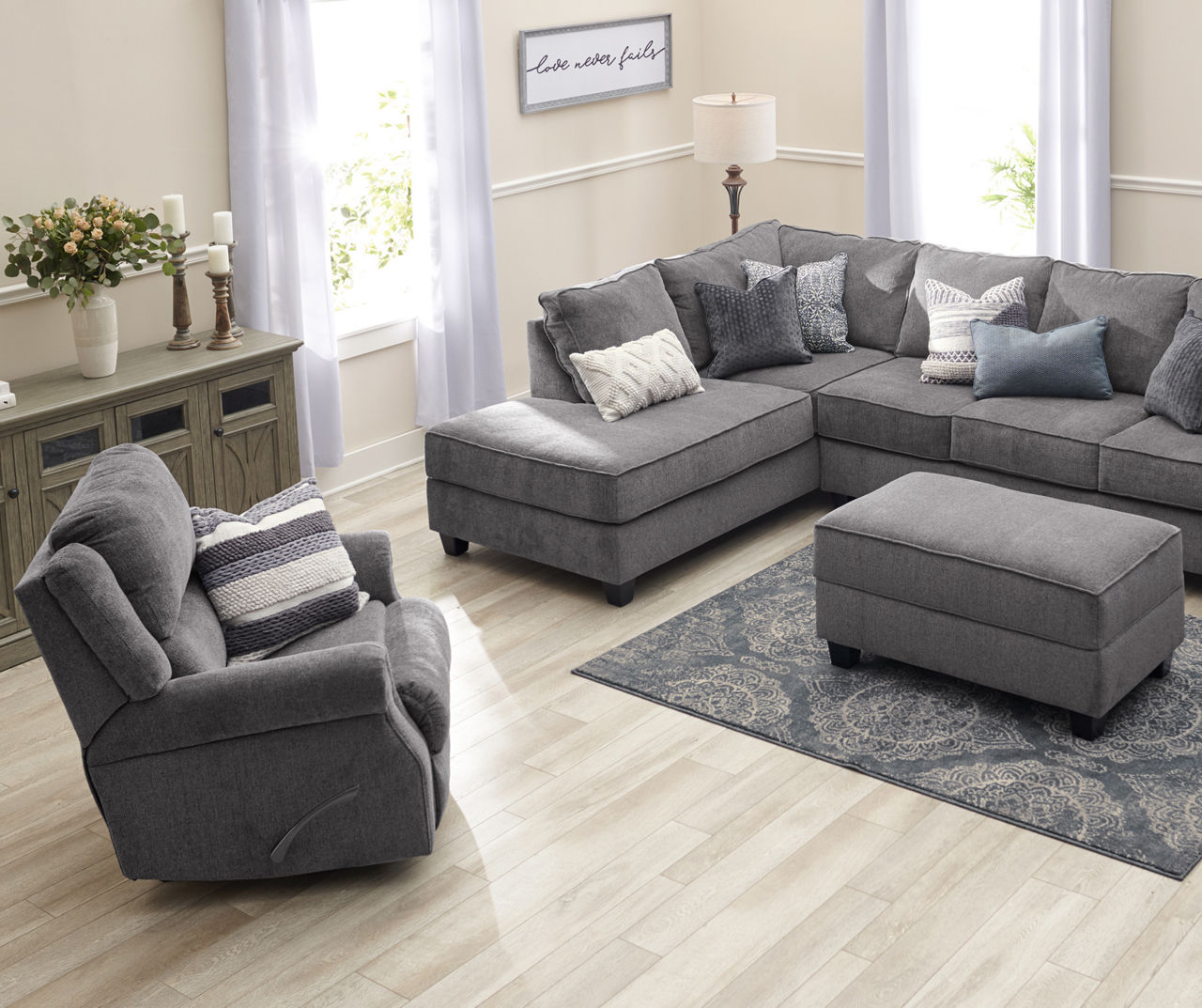 Gray recliners deals at big lots