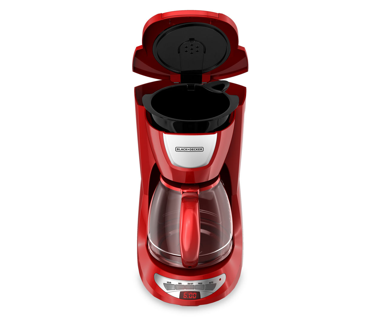 Red 12-Cup Programmable Coffee Maker