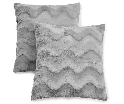 Savannah Gray Throw Pillows, 2-Pack