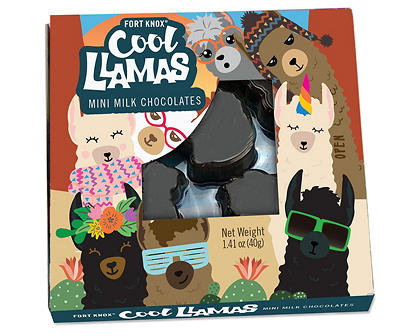Cool Llamas Mini Milk Chocolates, 1.41 Oz.