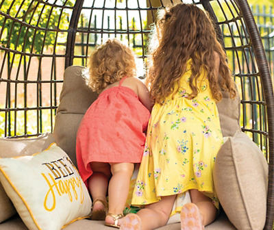 Baytree All-Weather Wicker Cushioned Cuddle Patio Chair