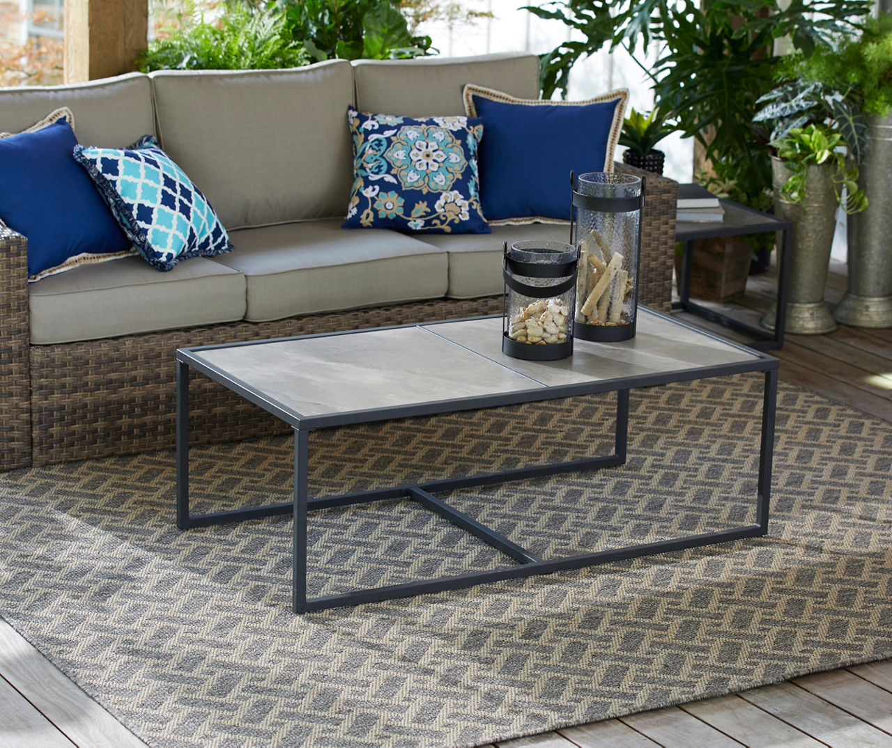 Eagle Brooke Tile Top Patio Coffee Table