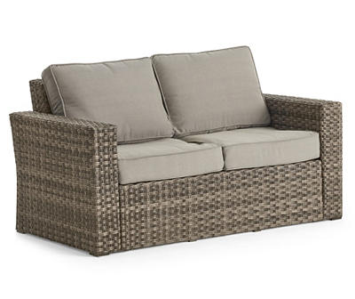 Broyhill Eagle Brooke All-Weather Wicker Cushioned Patio Loveseat