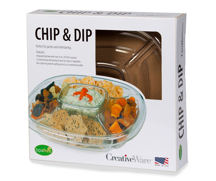 Dropship Rattan Chip And Dip Serving Tray