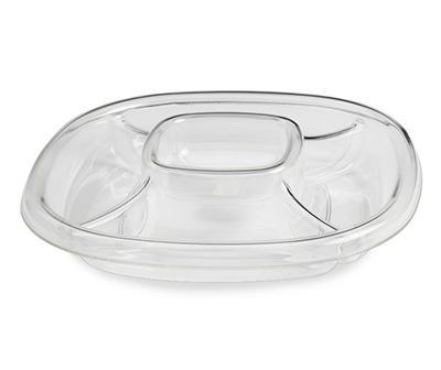 CreativeWare 4-Section Chip & Dip Tray