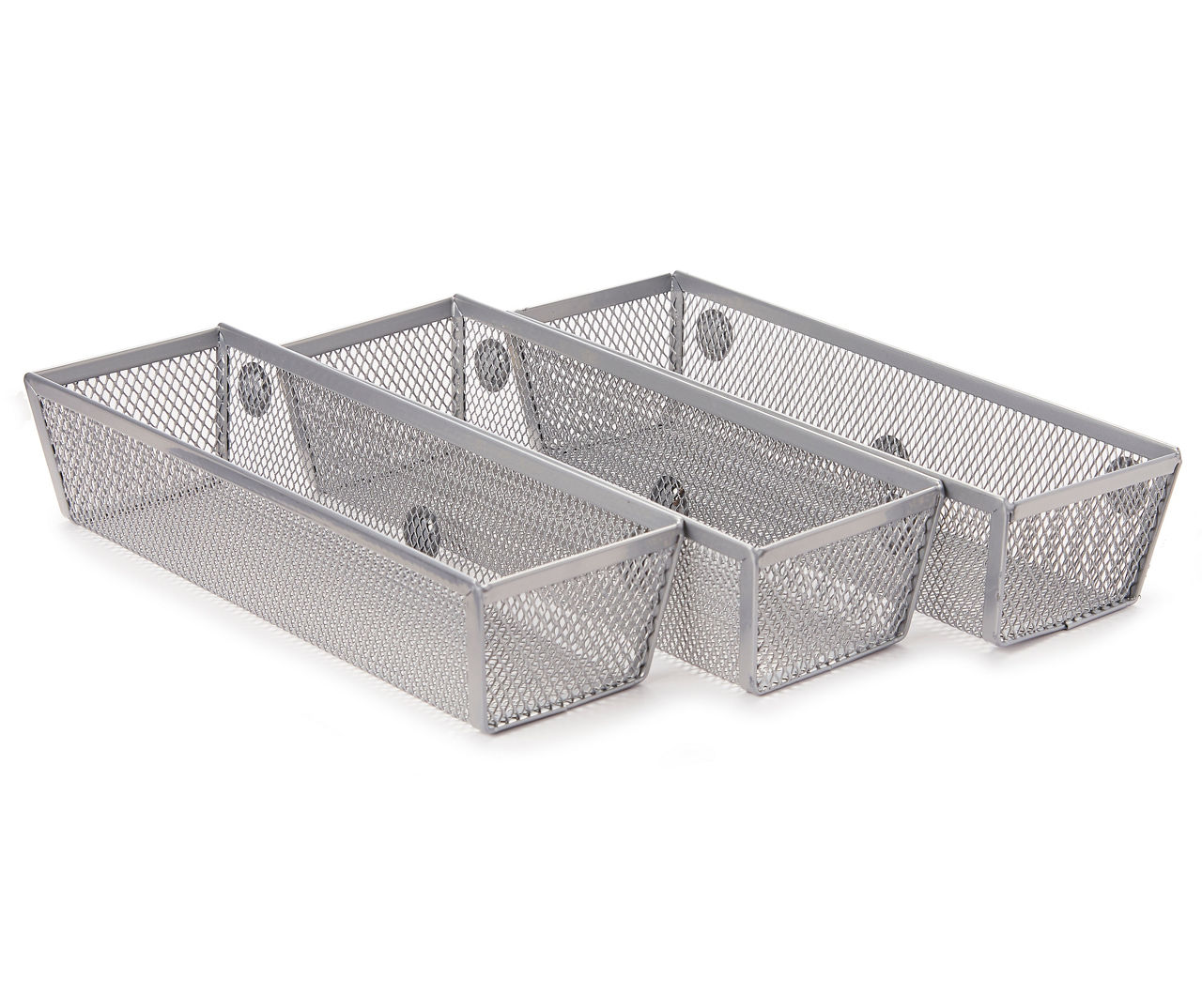 Silver Mesh Magnetic Shelf Organizer, 3-Pack | Big Lots