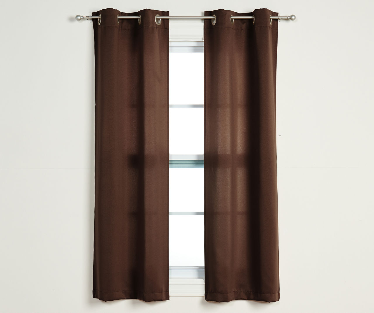 4-Piece Putnam Chocolate Room-Darkening Curtain Panels Set, (63")