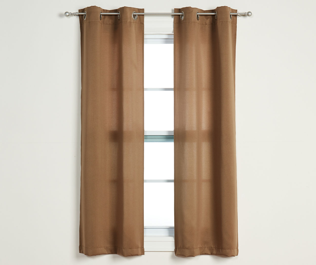 Putnam Mocha Room-Darkening Grommet 4-Piece Curtain Panel Set, (63")