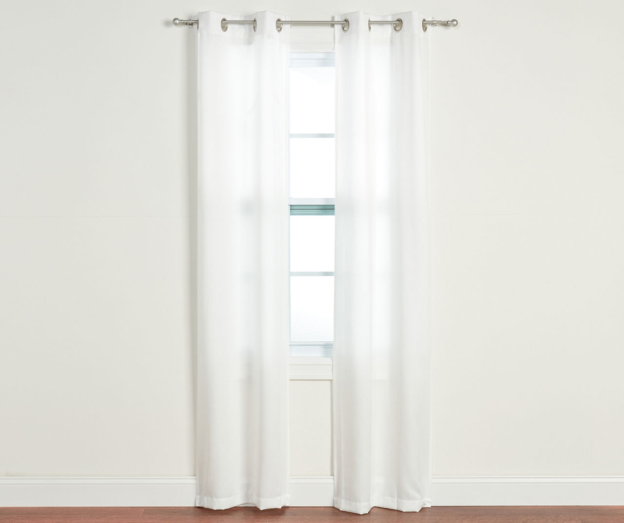 4-Piece Putnam White Room-Darkening Curtain Panels Set, (84")