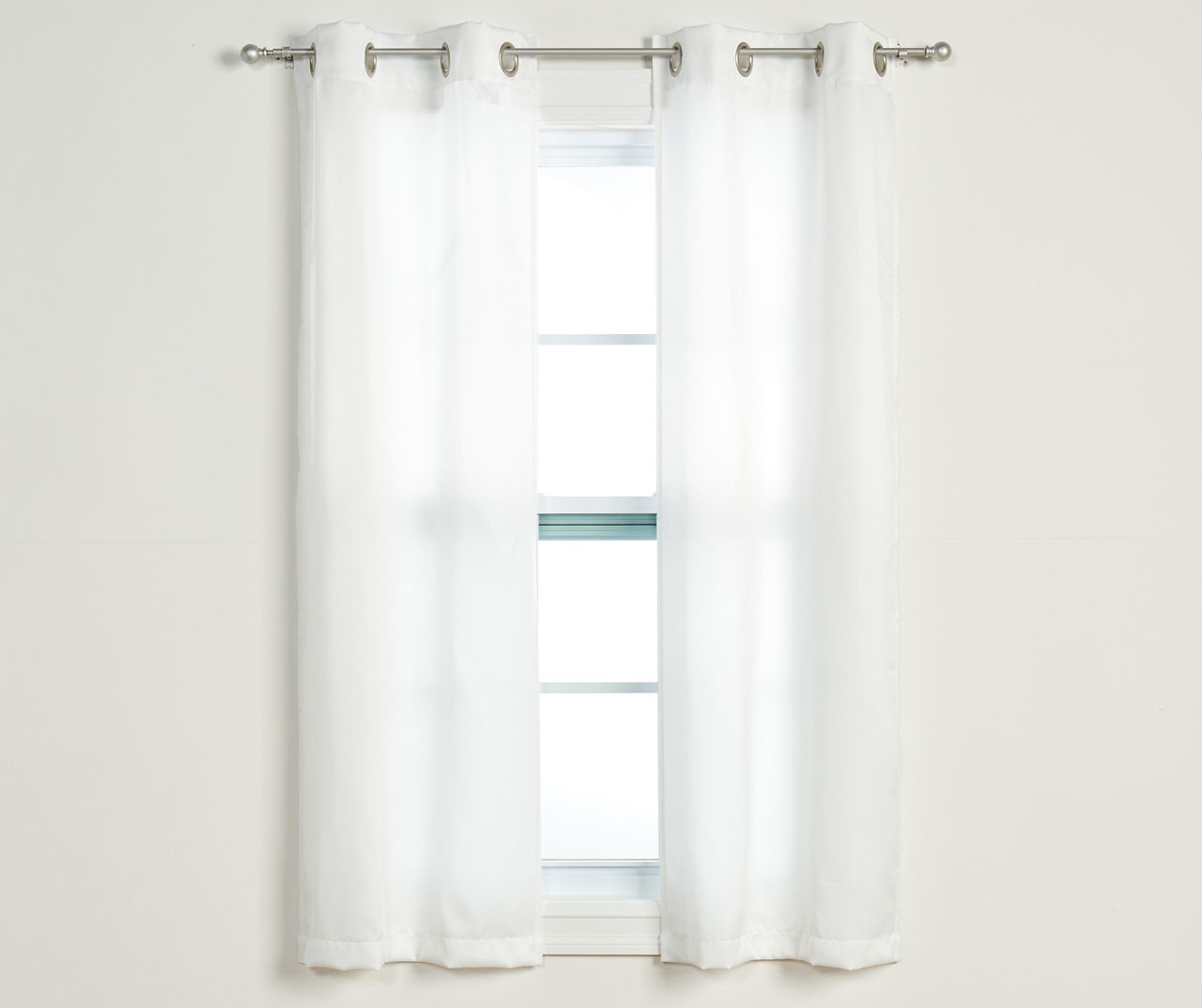 4-Piece Putnam White Room-Darkening Curtain Panels Set, (63")