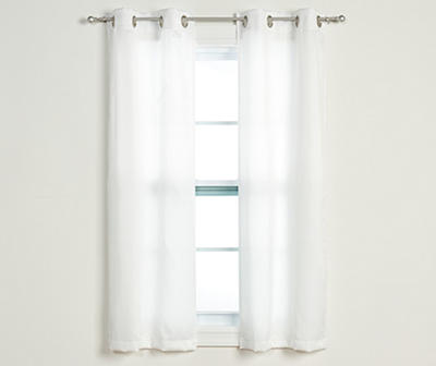 4-Piece Putnam White Room-Darkening Curtain Panels Set, (63