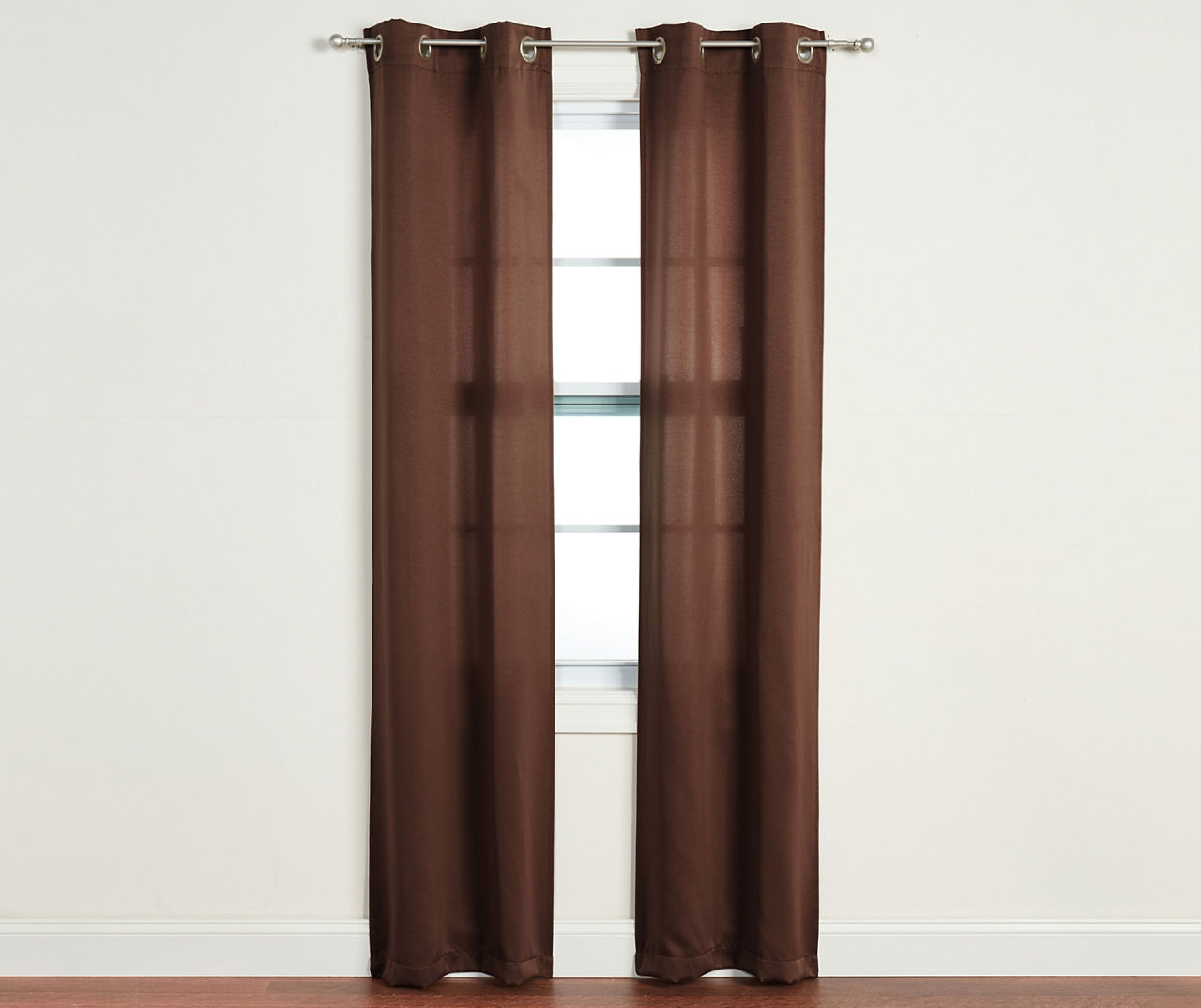 Putnam Chocolate Room-Darkening 4-Piece Curtain Panels Set, (84")