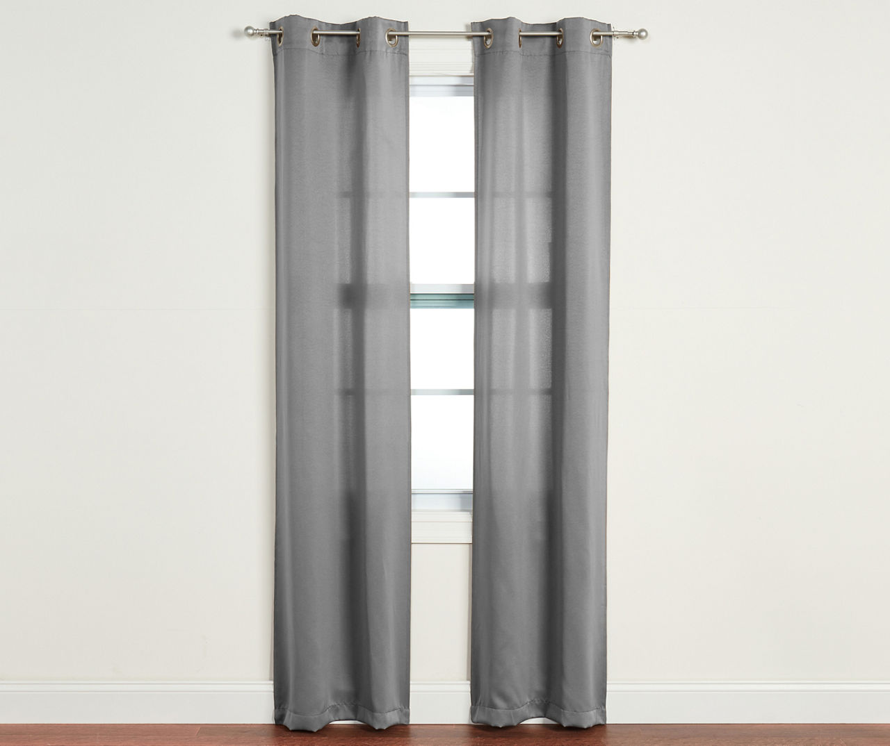 4-Piece Putnam Gray Room-Darkening Curtain Panels Set, (84")