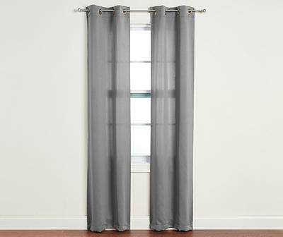 4-Piece Putnam Gray Room-Darkening Curtain Panels Set, (84