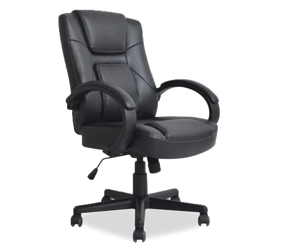 Real Living Black Faux Leather Executive Office Chair | Big Lots