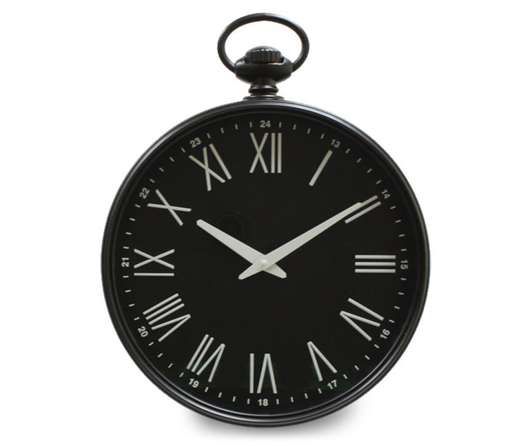 Black Pocket Watch Wall Clock Big Lots