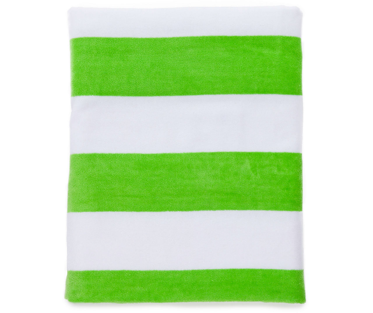 Green and white on sale striped beach towels