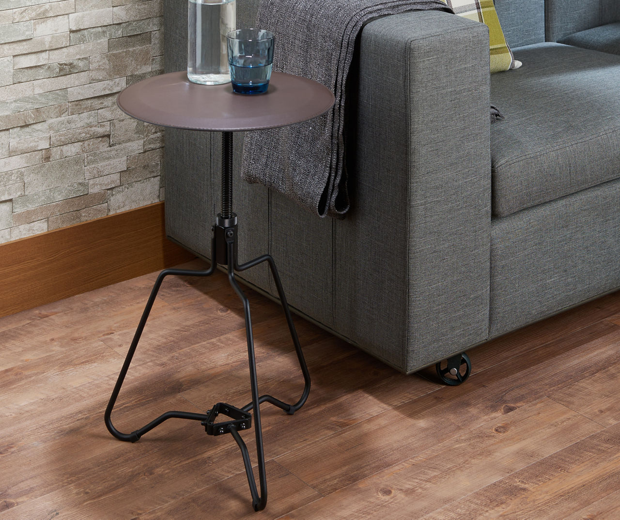 Acme Sada Espresso & Black Adjustable Height End Table Big Lots