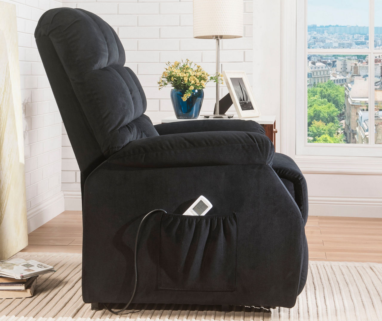 Black velvet deals recliner