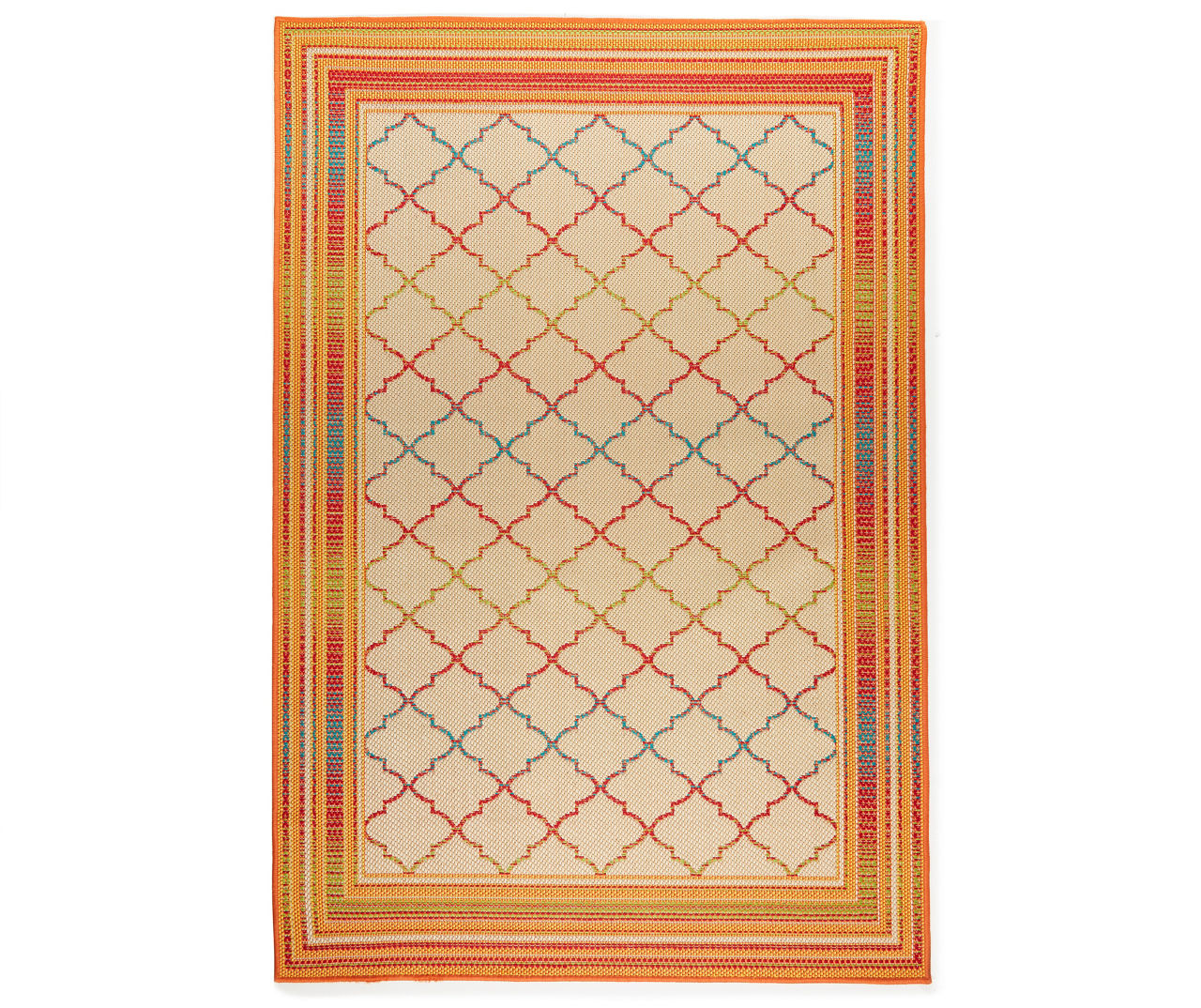 Wilson & Fisher Orange Trellis Indoor/Outdoor Rug Big Lots