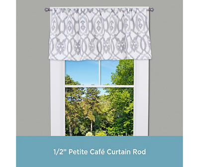 Italian Black Caris Standard Decorative Window Curtain Rod, (48