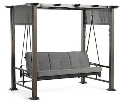 Pergola Cushioned Daybed 3-Person Patio Swing